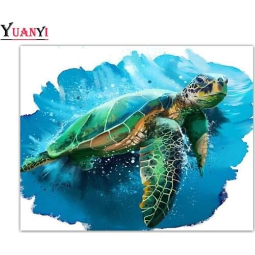 DIY 5D Diamond mosaic Sea turtle Full Square Diamond painting Cross stitch Full Round Diamond embroidery tortoise