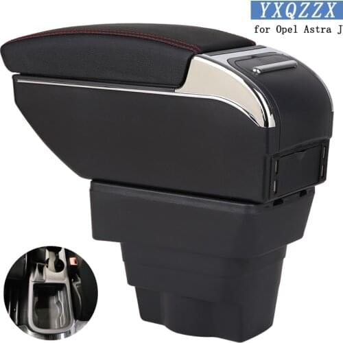 For Opel Astra Armrest Box Opel Astra J Universal Car Central Armrest Storage Box cup holder ashtray modification accessories