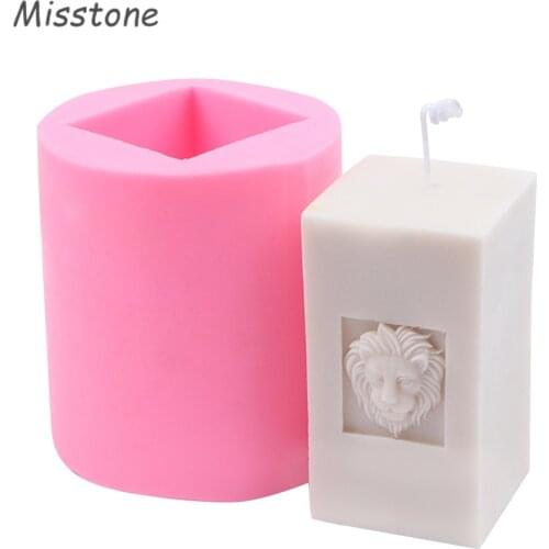 Lion Head Portrait Large Candles Fondant Mold 3D Silicone DIY Queen Aromatherapy Resin Clay Soap Mould
