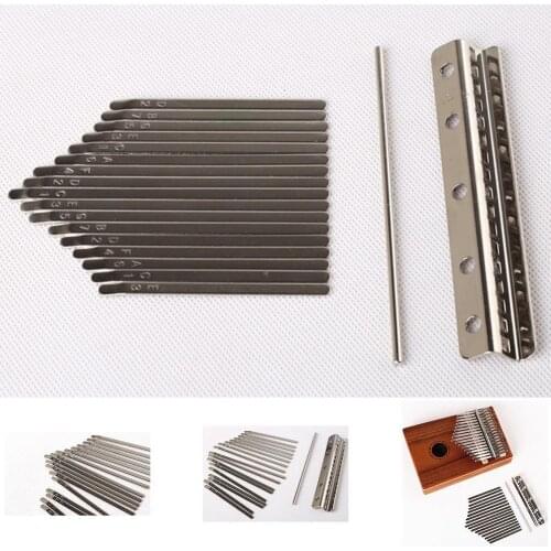 17 Keys Kalimba Keyboard Manganese Steel Kalimba Key Chrome Music Instrument