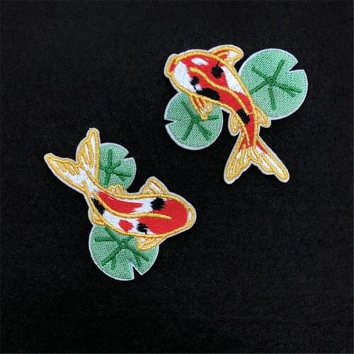 Maxsin 2020 new fashion 1 PCS Embroidered fish patch iron on Applique for Jackets Jeans Bags Shoes sequins Applique DIY