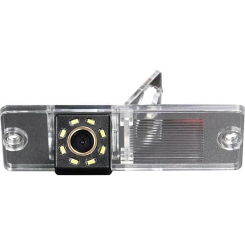 Misayaee Car Rear View Reverse Parking Camera Golden 8 LED for Mitsubishi Pajero Montero Shogun V80 mk4 Night Vision Waterproof