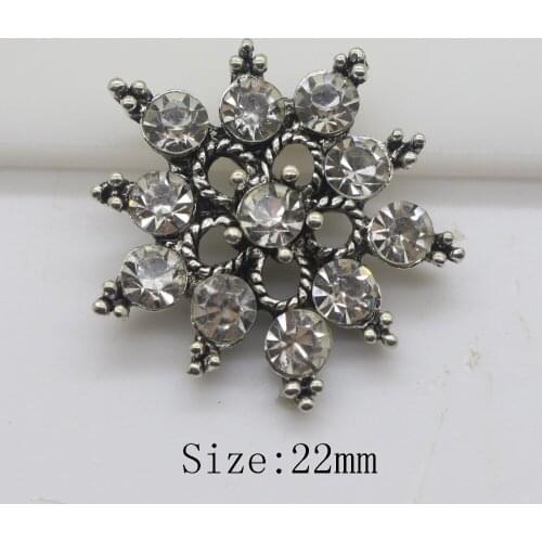 Fashion 10pc 22mm Retro color Metal button shiny rhinestone buttons 2017 Wedding Decoraation clothing buttons DIY Accessories