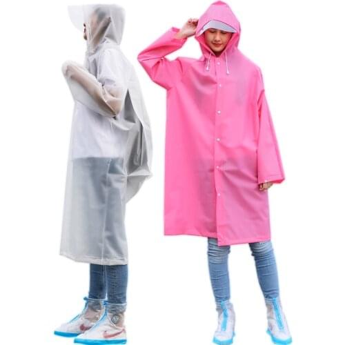 Fashion Waterproof Raincoat Women Clear Women Transparent Camping Waterproof Rainwear Suit Thickened Waterproof B70
