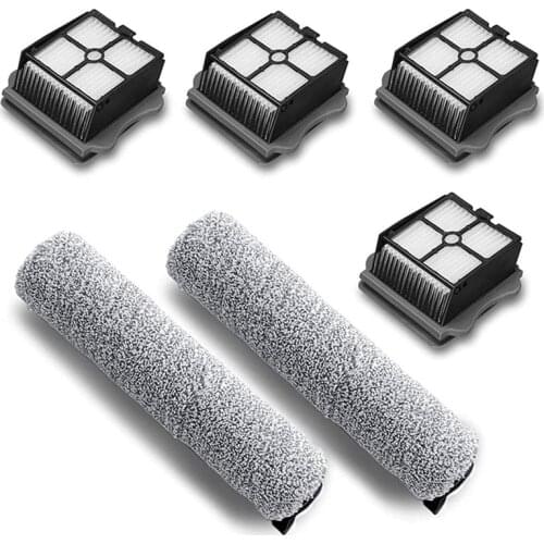 Vacuum Cleaner Filters Replacement Roller Brush and Filter Kit Compatible for Floor One S3 Cordless Wet Dry Vacuum
