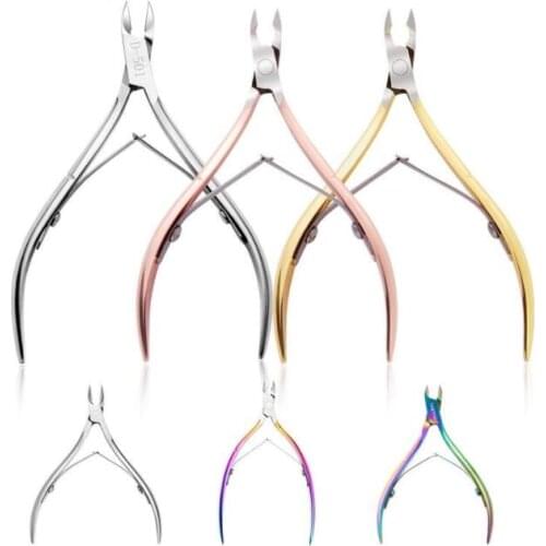 Fingernail Toenail Cuticle Nipper Trimming Stainless Steel Professional Nail Clipper Cutter Cuticle Scissor gift