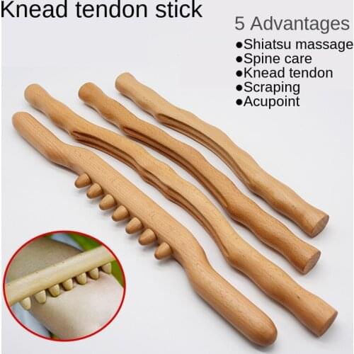 Scraping Stick beech wood Back Shoulder Neck Waist Leg Massage Tools Fat burner Meridian Brush Slim cellulite body massager Rod