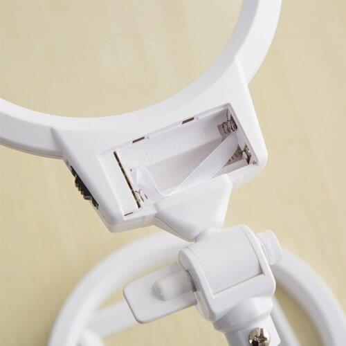 Foldable 5X Magnifying Glass Multi-functional Flexible Desktop Embroidery Reading Loupe Magnifier