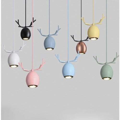 Modern LED Antler Pendent Light Nordic Restaurant Bar Hanging Lamp Light Fixture Bedroom Living Room Kitchen Home Decor Lighting