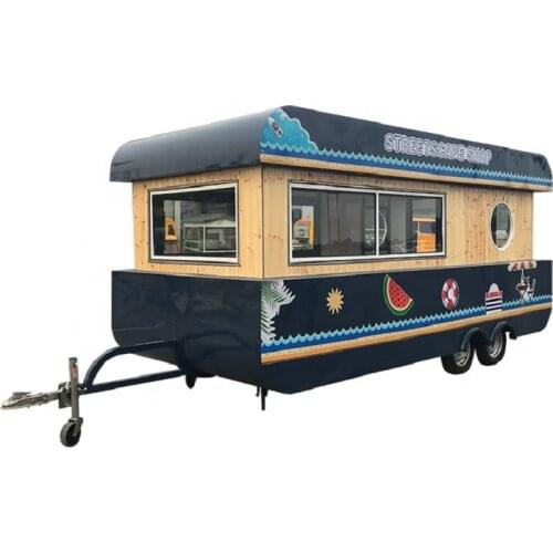 New Arrival Food Concession Trailer Outdoor Mobile Coffee Dinning Car Street Fast Food Cart Factory Mobile Food Truck For Sale