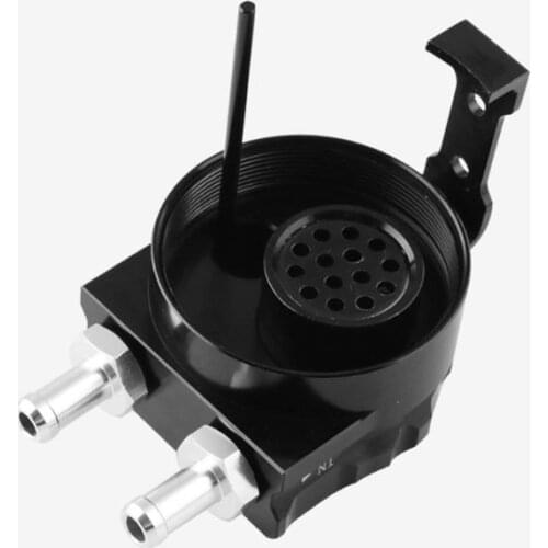 Universal Car Oil Catch Can Tank with Breather Compact Dual Cylinder Polish Baffled Engine Air Oil Separator Tank