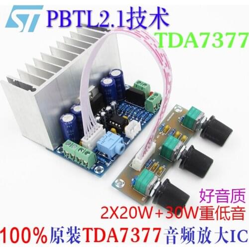 XH-M342 ultra clear 2.1 channel amplifier board bookshelf speaker TDA7377 chip dual channel + bass