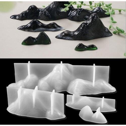 1pcs 3D Mountain Shaped Silicone UV Resin Mold DIY Dried Flower Decoration Molds Jewelry Tool Accessories Supplies