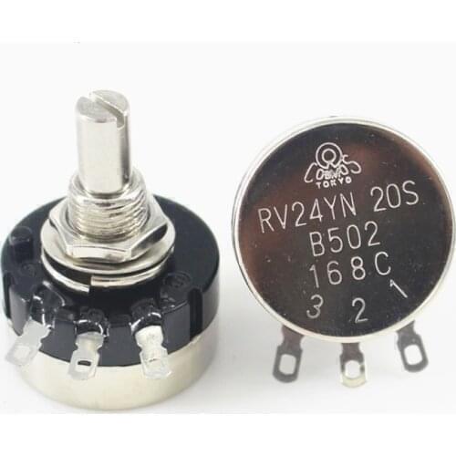 1 Piece RV24YN 20S B503 50KΩ Single-Turn Carbon Film Potentiometer Frequency Converter Speed Regulation