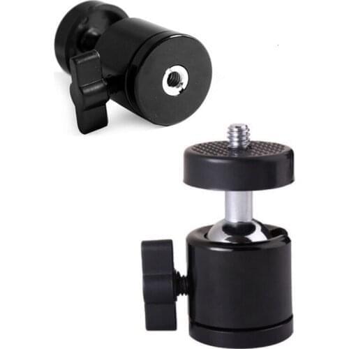 10pcs/lot Mini Ball Head 1/4-3/8" screw Mount for Camera Tripod for SB800 SB900 580EX II vidicon Flash