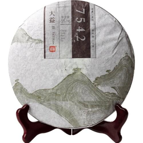 2014 TAETEA 7542 Sheng Puer Chinese Tea Batch 1401 Dayi Raw Puer Chinese Tea 357g