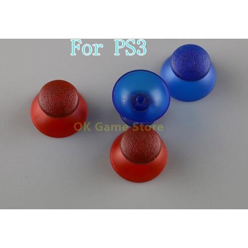 50pcs 3D Analog Joystick Mushroom Cap Thumb Cover Transparent cap For Sony PlayStation PS3 Controller