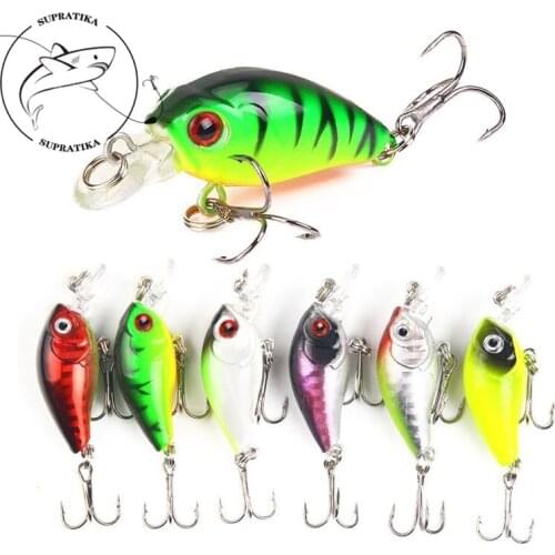 6Pcs/lot 45mm 3.8g Floating Laser Minnow Fishing Lure Bait Crankbait Hard Bait Artificial Wobblers Fishing For Sea River