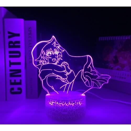 Anime Your Turn To Die Shin Tsukimi LED White Base Nightlight for Bedroom Decor Nightlight Birthday Gift Room 3D Night Lamp