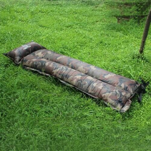 Outdoor automatic inflatable pad tent Sleeping mat camping moisture-proof camouflage Beach blanket air mattress bed picnic
