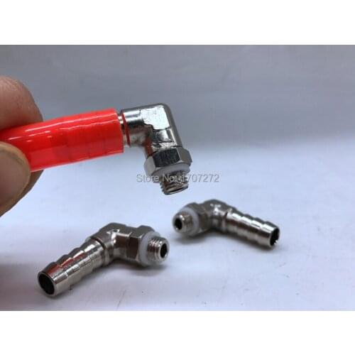 Free shipping Copper plating nickel pagoda pagoda elbow L metric external thread plumbing pipe pneumatic hose connection