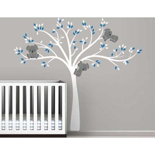 Free shipping oversized Large Koala Tree Wall Decals for baby nursery - baby nursery vinyl wall decor stickers ,T3026