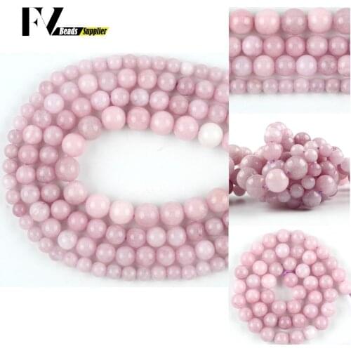 Natural Kunzite Stone Beads Purple Spodumene Round Loose Beads For Jewelry Making Diy Bracelet Necklace Accessories 6 8 10mm 15