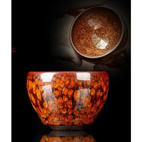 Chinese style Jianzhan teacup tea set master cup single product teacup oil drop small teacup