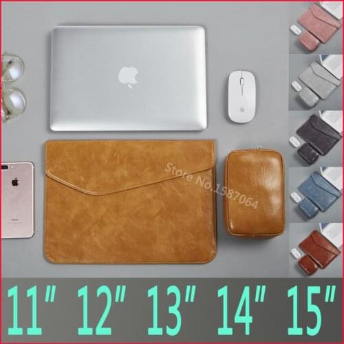 PU Laptop Sleeve Bag case For Macbook 11 12 13.3 14 15 16 inch for HP`DELL`LENOVO`ACER`TOSHIBA`XiaoMi `Huawei Women Men Cover