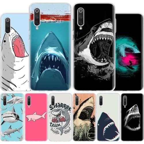 Ocean Whale Sharks Fish Cover Phone Case For Xiaomi Note 10 Mi 11 9 8 CC9 5X 6X 9T 10T A3 Poco X3 NFC F1 Pro Lite + Coque A1 A2