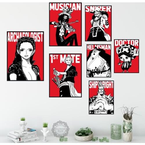 Nordic Style Decoration Canvas Animation One Piece Role Painting Picture Home Wall Art Prints Canvas Painting