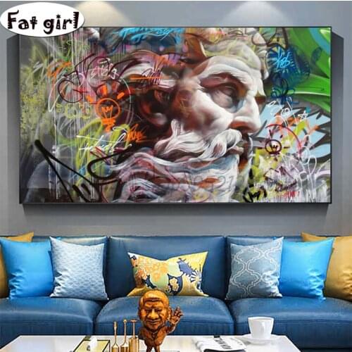 Graffiti Art Street Figure diamond painting mosaic full square round 5D diy cross stitch packing diamond embroidery wall art kit