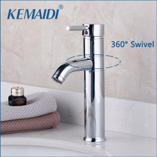 KEMAI Free ShippingChrome Finished faucet Stainless Steel Faucet Bathroom Basin Faucets Blacked Hot Cold Mixer Tap Single Holes