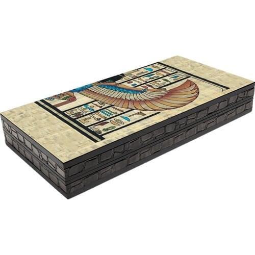 Artwork Isis Backgammon Set First Quality MDF Family Board Games Gift For Birthday Black Friday Female Male Friend