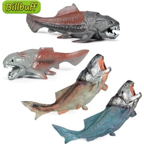 Simulation Ancient Marine Ocean Fish Model Creature Ornaments Dengs Fish Action Figures Collection Educational toy for children
