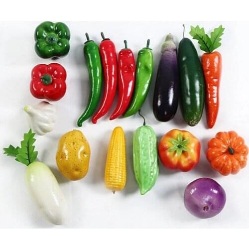 Artificial Vegetable Mini Simulation Foam Fruit Vegetable For Home Wedding Toys Dining Table Kitchen Decoration
