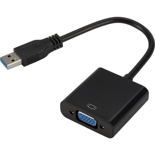 USB3.0 TO VGA Adapter Cable USB To VGA External Graphics Card Supports XP/WIN7/8 HD Conversion