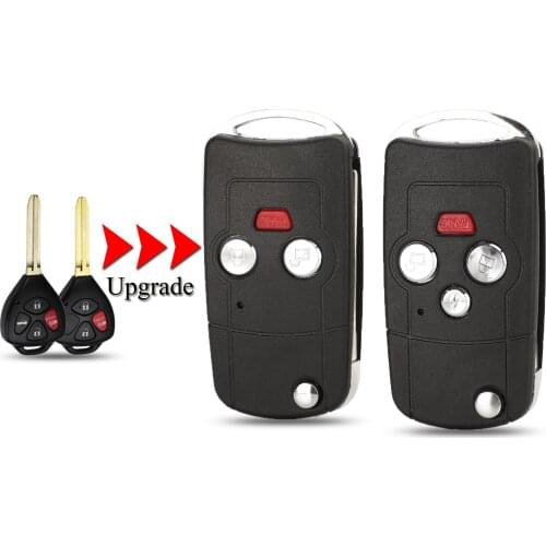 Kutery Upgrade Key Shell For Toyota RAV4 Camry Avalon Corolla Matrix 3/4Buttons Remote Car Key Case Cover With Uncut Blade