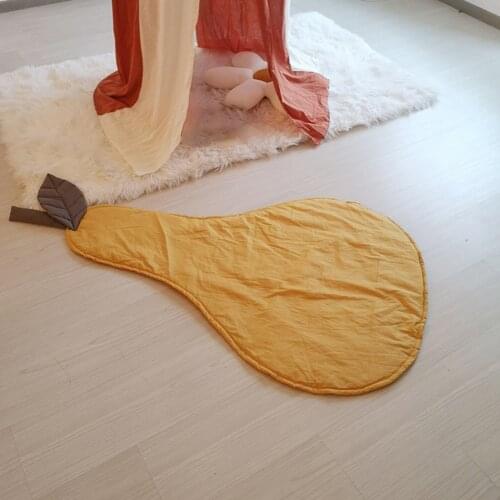 Creative Pear Shaped Floor Crawling Rug Baby Soft Cotton Play Mat Children Kids Playmat Pad Carpet Nursery Room Decorations