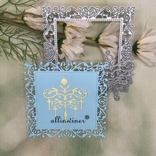 Lace leaf vine square frame Metal Cutting Dies Stencils For DIY Scrapbooking Decorative Embossing Handcraft Die Cutting Template