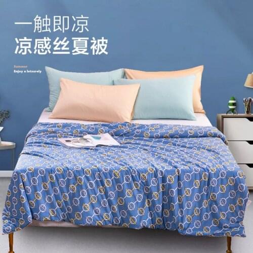 New cool feeling silk summer quilt air conditioner quilt single double bed summer quilt comforters
