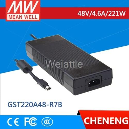 MEAN WELL original GST220A48-R7B 48V 4.6A meanwell GST220A 48V 221W AC-DC High Reliability Industrial Adaptor