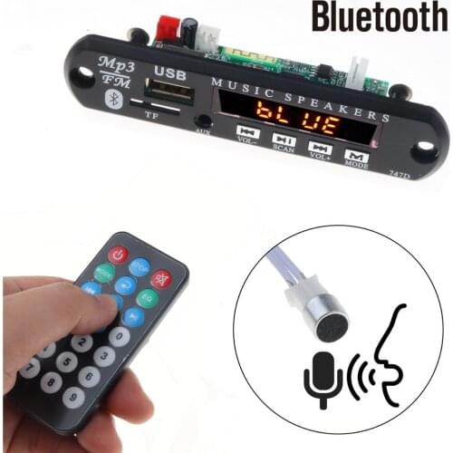 Handsfree Bluetooth 12V MP3 Decoder Board Remote Control Player FM AUX TF card Usb 2.0 SD Module For Iphone phone music speaker