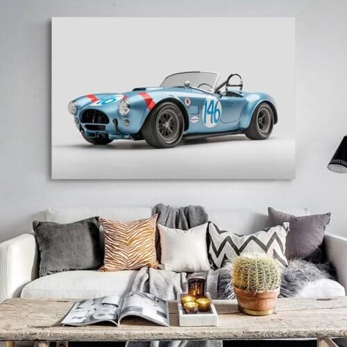 Wall Art Picture Super Cars Retro Shelby Cobra Convertible Wall Decor Poster Sport Car Print Canvas Paintings For Home Decor