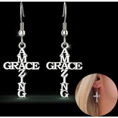 New Fashion Handmade Simple Design Cross Pendant Charms Drop Dangle Earrings Punk Jewelry Gift for Women Girl Friendship Gifts