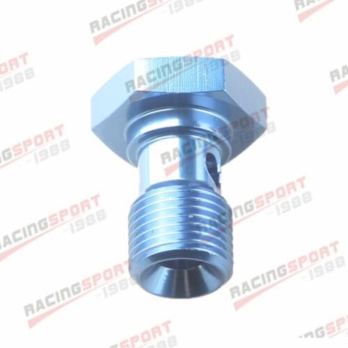 Brand New Banjo Bolt M14 x 1.25 Aluminium Banjo Bolt Brake Adaptor Blue