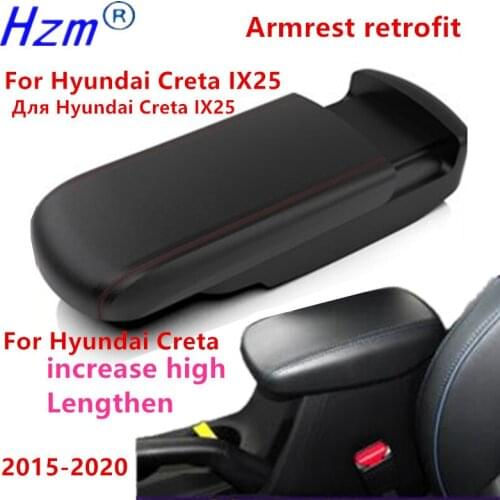 For Hyundai Creta Armrest box IX25 2015-2020 lengthen heighten Lossless retrofit support decoration car accessories
