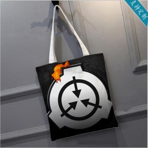 SCP Special Containment Procedures Foundation Canvas School Bags Cosplay Shoulder Travel Bag Handbag Shopping Messenger Bag Prop