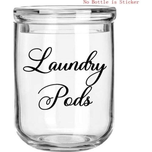 Laundry Pods Label Sticker Decal Vinyl Laundry Room Detergent Label Organization DIY Self-Adhesive Waterproof Home Decor