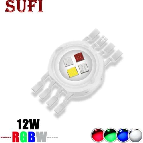 High Power 12W LED Chip RGBW LED Chip Red Grren Blue White COB Beads 8 pin 45mil Full Color For DIY LED Floodlight Stage Light